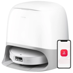 Roborock Qrevo Curv X Blanc 22000Pa LiDAR lavage de sol serpillières rotatives autonettoyage Robot aspirateur