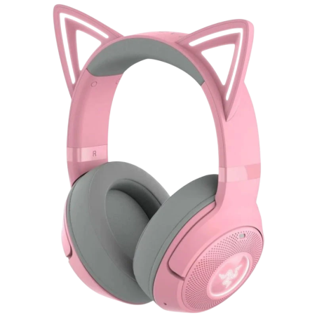 Razer Kraken Kitty V2 Quartz Rose Bluetooth 5.2 40h Casque gaming sans fil