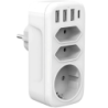 Multiprise 4000 W 1x type F 2x type C 3x USB-A 1x USB-C