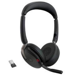 Jabra Evolve2 65 Flex Stereo USB-A Noir Arceau Bluetooth 5.2 32h Casque sans fil
