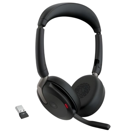 Jabra Evolve2 65 Flex Stereo USB-A Noir Arceau Bluetooth 5.2 32h Casque sans fil