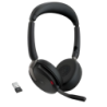 Jabra Evolve2 65 Flex Stereo USB-A Noir Arceau Bluetooth 5.2 32h Casque sans fil