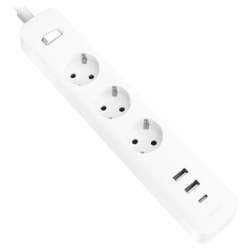 Xiaomi 20W Power Strip (2C1A) EU avec USB câble 1,8 m