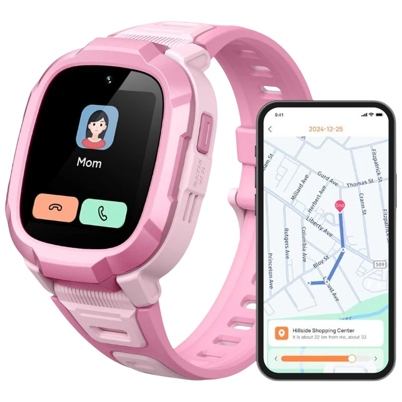 Mibro Kids P6 4G Rose 1,4 pouces TFT GPS 5 jours 2ATM Smartwatch