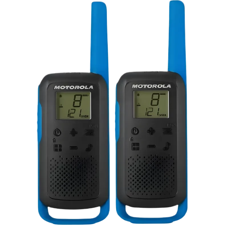 Motorola TALKABOUT T62 radios bidirectionnelles 16 canaux 12500 MHz Noir/Bleu 8km PMR446 Talkie-walkie