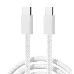 Joyroom Câble tressé Ben Series 60 W USB‑C vers USB‑C 1 m (Blanc)