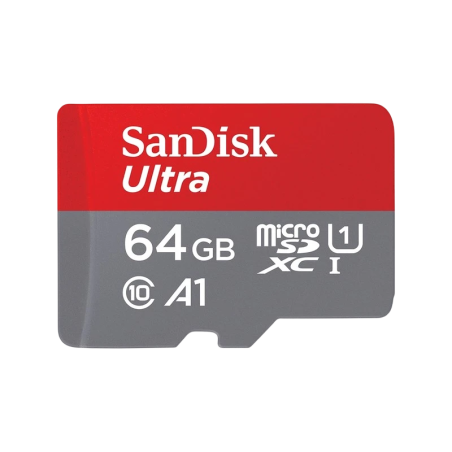 SanDisk Ultra 64GB 120MB/s A1 Carte microSD + Adaptateur