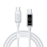Câble Joyroom Intelligent Power‑Off 100 W USB‑C vers USB‑C 1,2 m, Blanc