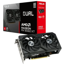 ASUS DUAL-RX9060XT-8G AMD Radeon RX 9060 XT 8 GB GDDR6 PCIe 5.0 2 ventilateurs HDMI 2.1 2 DisplayPort Carte graphique
