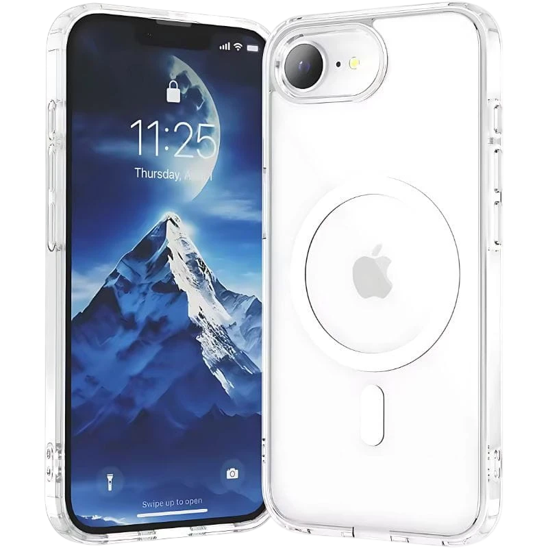 Coque Magsafe Compatible pour iPhone 17e/16e 6.1’’ Transparent