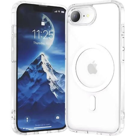 Coque Magsafe Compatible pour iPhone 17e/16e 6.1’’ Transparent