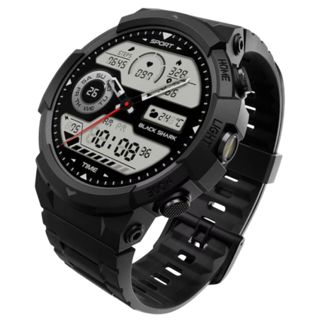 Black Shark GS3 Sport Noir 1,43 pouces AMOLED GPS 18 jours +120 sports 5ATM IP69K Smartwatch