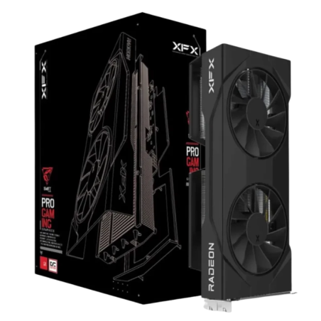 XFX RX-96TSW16BQ AMD Radeon RX 9060 XT 16 GB GDDR6 PCIe 5.0 2 ventilateurs HDMI 2.1 2 DisplayPort Carte graphique