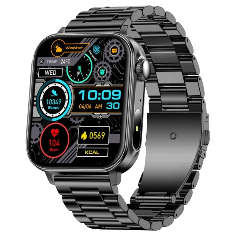COLMI P80 Bracelet Acier Noir IPS GPS 7 jours +120 sports IP68 Smartwatch