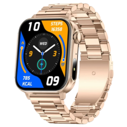 COLMI P80 Bracelet Acier Doré IPS GPS 7 jours +120 sports IP68 Smartwatch