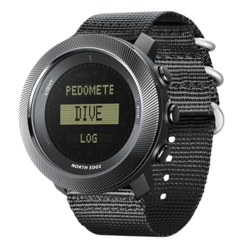 North Edge Apache D Bracelet Nylon Noir 5ATM Smartwatch