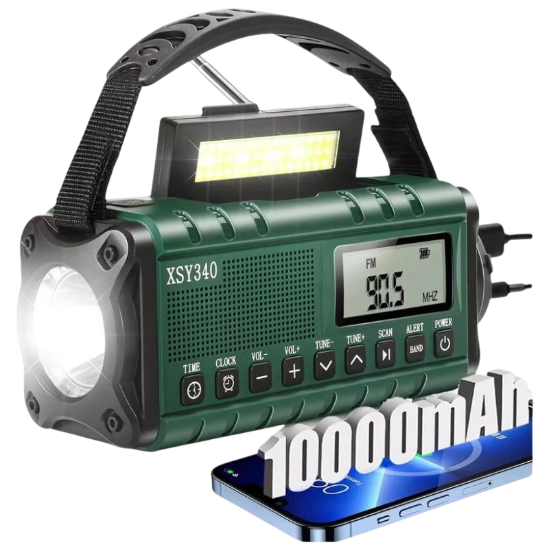 XSY340 10000mAh IPX3 60h Radio d'urgence portable