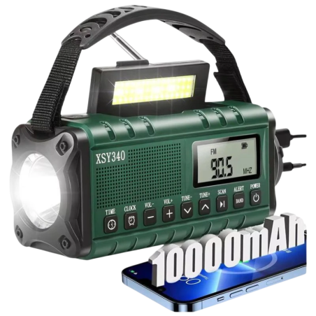 XSY340 10000mAh IPX3 60h Radio d'urgence portable