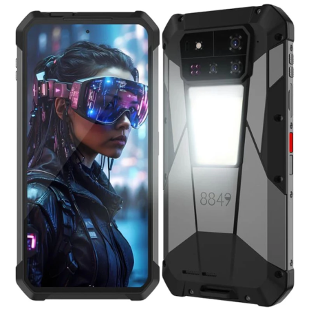 Unihertz 8849 Tank 4 Pro Cinema Projector 5G 16GB/512GB Noir Rugged IP68 6,73 pouces AMOLED 120Hz 64MP 120W NFC