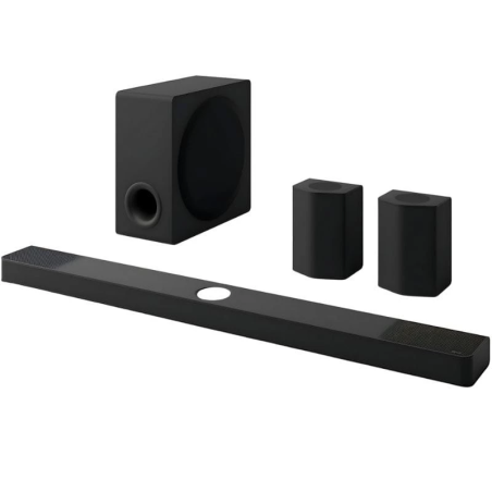 LG S95TR Noir 9.1.5 810W Dolby Atmos Subwoofer sans fil DTS:X HDMI ARC Bluetooth 5.1 WiFi Barre de son