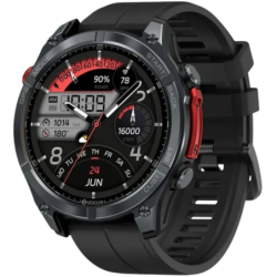 Zeblaze Stratos 4 Noir 1,43 pouces AMOLED GPS 30 jours +170 sports 5ATM IP69K Smartwatch
