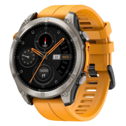 Zeblaze Stratos 4 Orange 1,43 pouces AMOLED GPS 30 jours +170 sports 5ATM IP69K Smartwatch