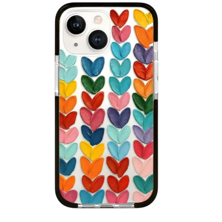 Coque Coeur de couleurs iPhone 13