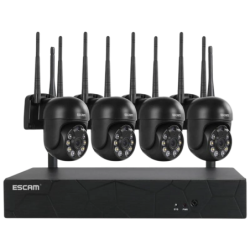 Escam WNK614 4 caméras 3MP WiFi Kit de vidéosurveillance