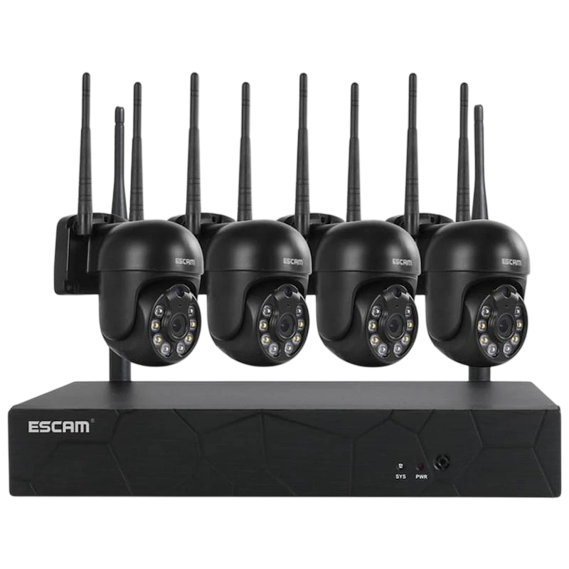 Escam WNK614 4 caméras 3MP WiFi Kit de vidéosurveillance