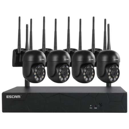 Escam WNK614 4 caméras 3MP WiFi Kit de vidéosurveillance