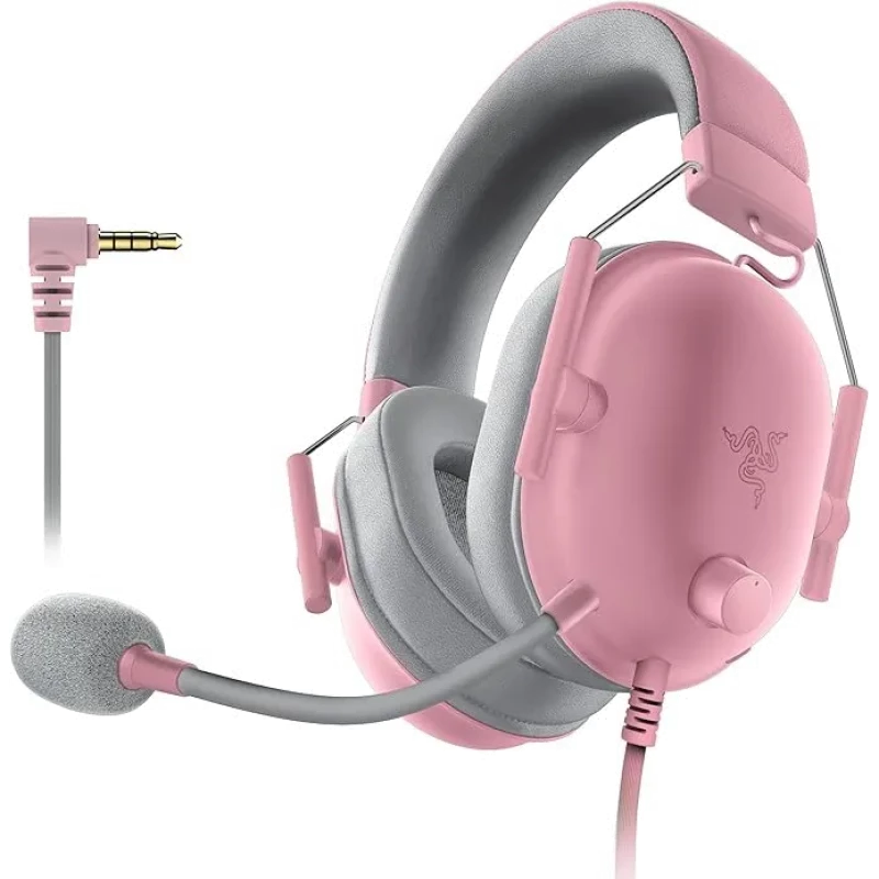 Razer Blackshark V2 X Rose Arceau avec micro Casque gaming