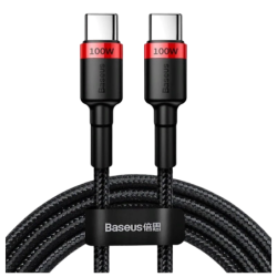 Baseus Câble Cafule USB-C vers USB-C PD2.0 100W 2m Rouge/Noir