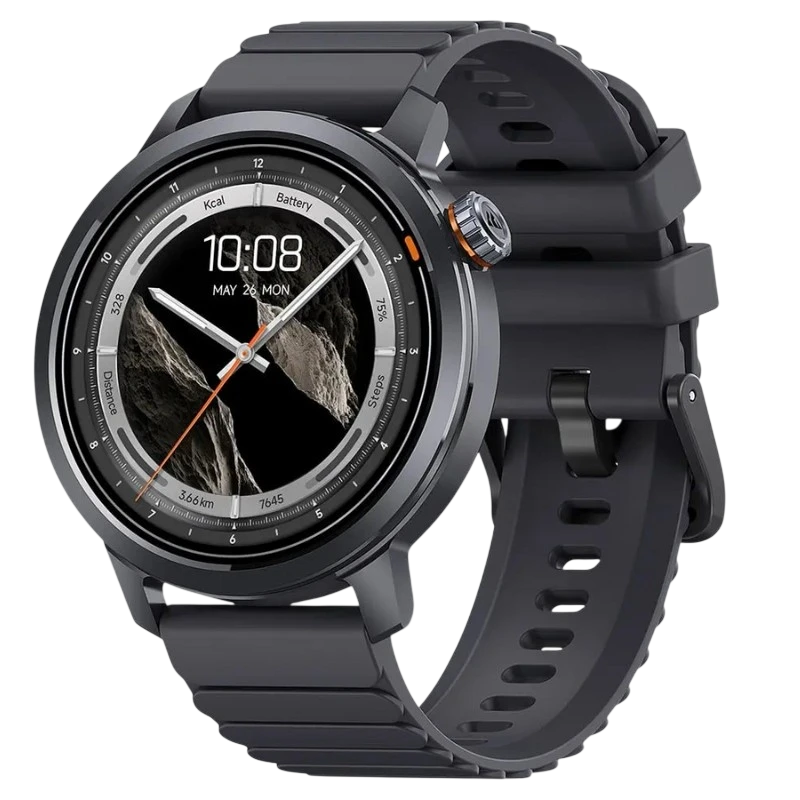KOSPET ORB Noir 1,43 pouces AMOLED GPS 5 jours +180 sports IP68 Smartwatch