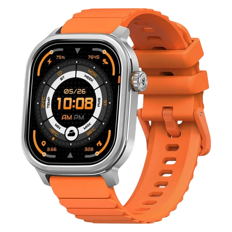 KOSPET Pulse Argent 1,96 pouces AMOLED GPS 5 jours +165 sports 5ATM Smartwatch