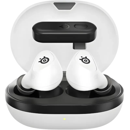 SteelSeries Arctis GameBuds pour PS5 Blanc ANC Bluetooth 5.3 40h IP55 Écouteurs gaming sans fil