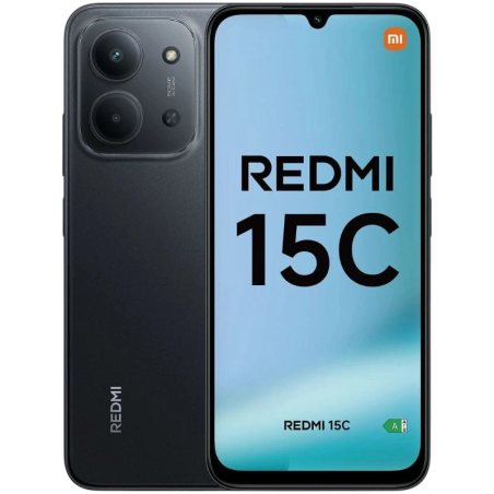 Xiaomi Redmi 15C 4GB/128GB Noir 6,9 pouces IPS 120Hz 50MP 6000mAh 33W