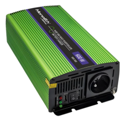 Qoltec Monolith 600 W, Vert onde sinusoïdale pure Adaptateur et onduleur