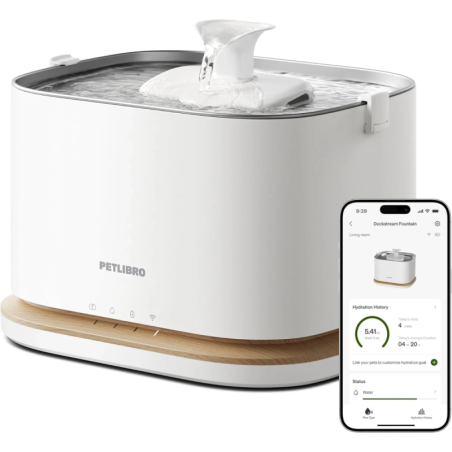 Petlibro Dockstream 2,5L App WiFi acier inoxydable 23dB Abreuvoir