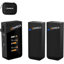 COMICA Vimo C2 Microphone Lavalier sans fil à 2 canaux avec contrôle et suppression du son