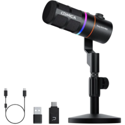 COMICA EJoy D10 Pro (D) Blanc cardioïde 40m de portée 45h 48kHz Microphone sans fil gaming