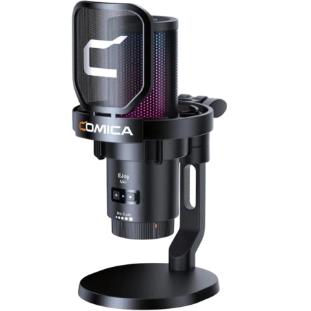 COMICA EJoy Uni Pro(D) RGB Noir USB-C 20m de portée 48kHz Microphone sans fil à condensateur cardioïde