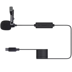 COMICA USB-C 4,5 m Microphone lavalier pour smartphone