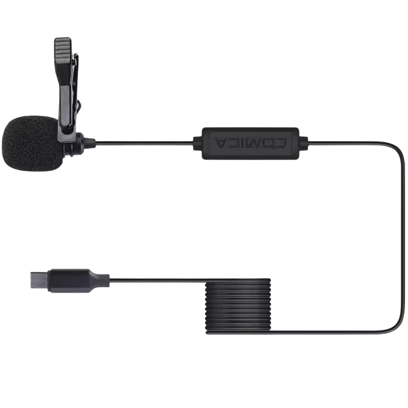 COMICA USB-C 4,5 m Microphone lavalier pour smartphone