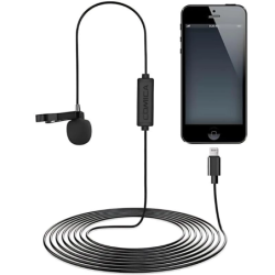 COMICA Lightning 4,5 m Microphone lavalier pour smartphone