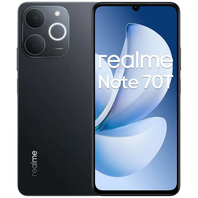 Realme Note 70T 4GB/128GB Noir 6,74 pouces IPS 90Hz 50MP 6000mAh