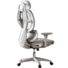 Powerbasic Pinhel Gris accoudoirs 4D inclinable appuie-tête coussin lombaire maille Chaise de bureau ergonomique