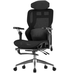 Amarante Noir inclinable coussin lombaire tissu Chaise de bureau ergonomique