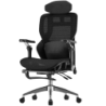 Amarante Noir inclinable coussin lombaire tissu Chaise de bureau ergonomique