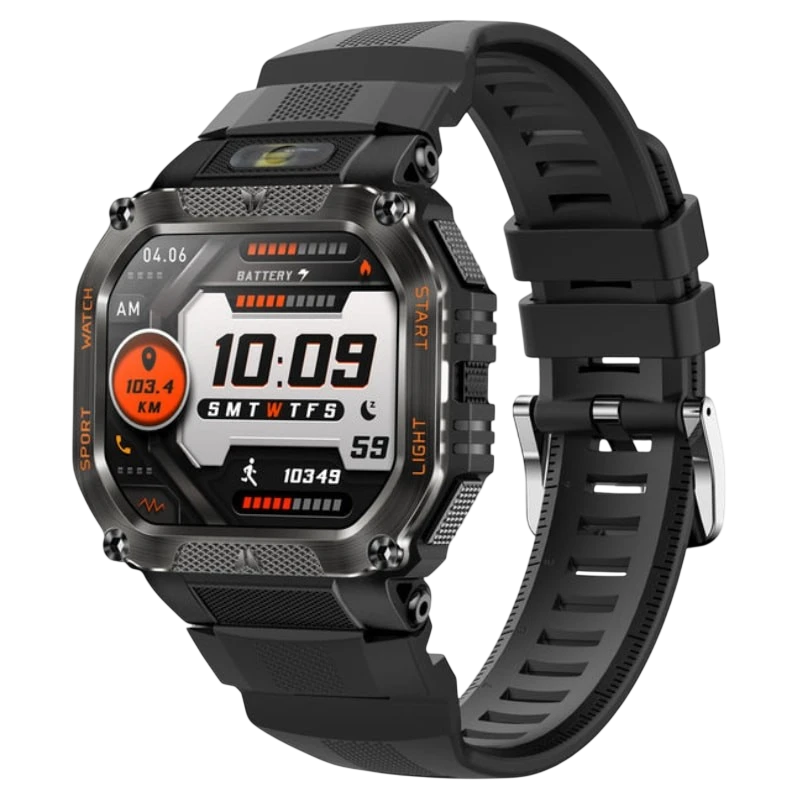 COLMI P85 Noir 1,75 pouces IPS GPS 7 jours +100 sports 3ATM Smartwatch