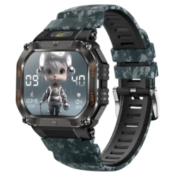 COLMI P85 Bleu Camouflage 1,75 pouces IPS GPS NFC 7 jours +100 sports 3ATM Smartwatch